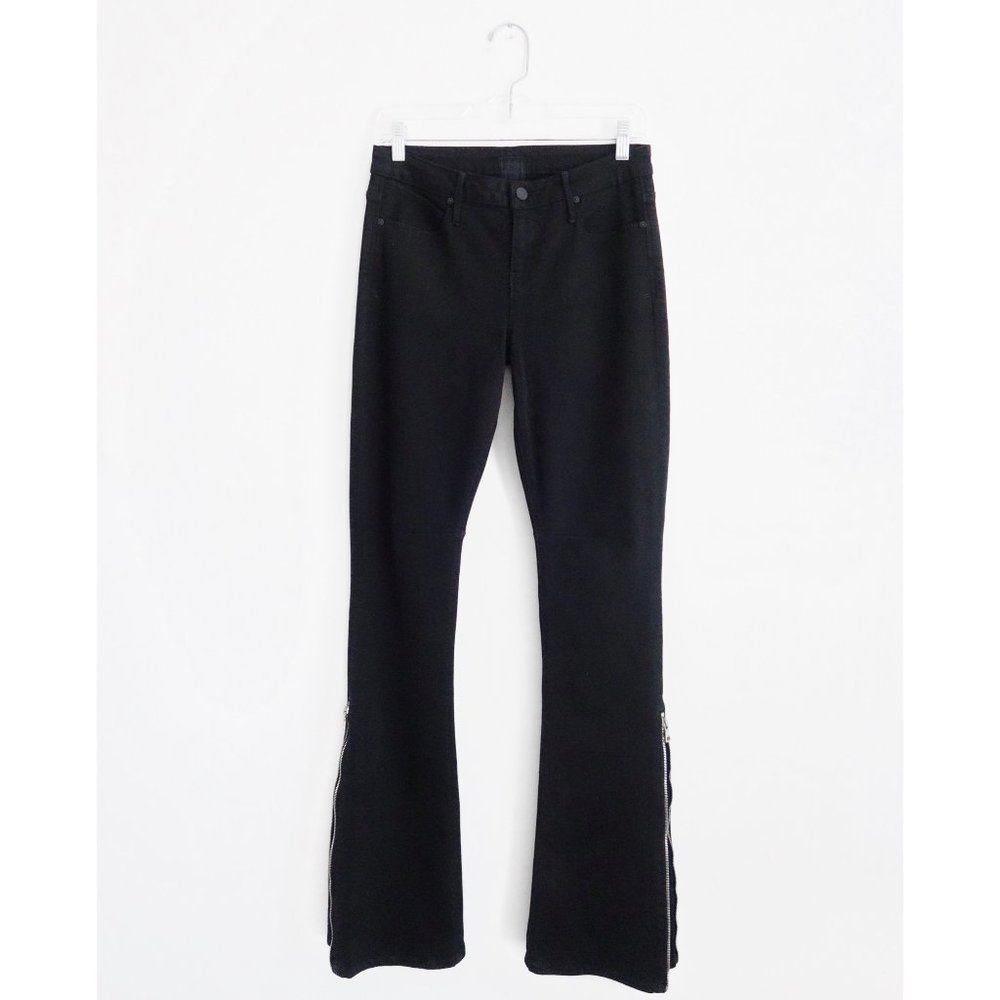 RtA Black High Waist Flare Zipper Leg Jeans sz 26